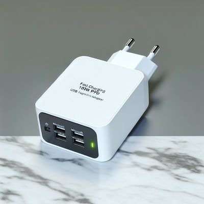 Carregador Rápido USB-C PD GaN 100W com Plugue US