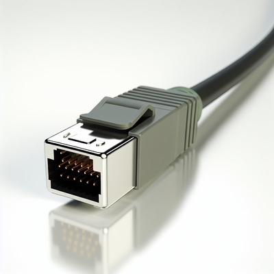 50 pines macho RJ21 ângulo direito conector de telco cabo blindado