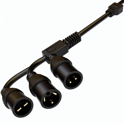 C20 para Cabo Divisor de Energia Duplo C13 6 pés 250V PVC Preto