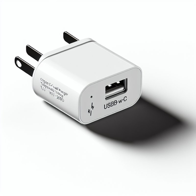 Carregador USB-C GaN de 100W com conector AU de 2 pines para laptops