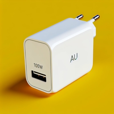Carregador USB-C GaN de 100W com conector AU de 2 pines para laptops