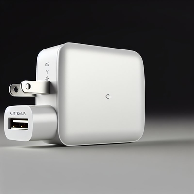 Carregador USB-C GaN de 100W com conector AU de 2 pines para laptops