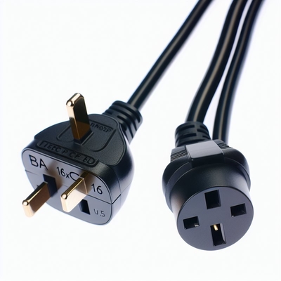 Cabo de alimentação UK BS1363 com conector IEC C5 Fusível 3A 250V