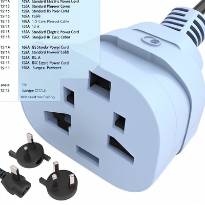 Cabo de alimentação UK BS1363 com conector IEC C5 Fusível 3A 250V