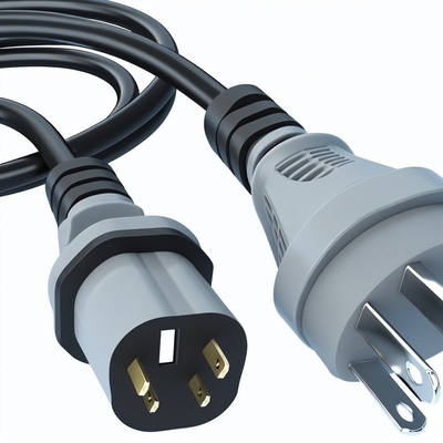 NEMA 5-15P para IEC C5 Cordão de alimentação 14AWG 250V 16A Preto