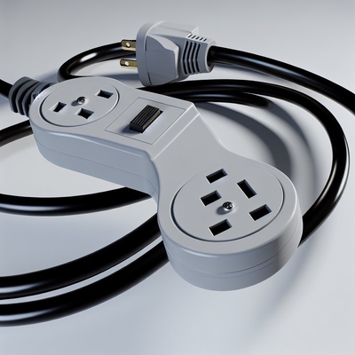 2ft NEMA 5-15P para 2 NEMA 5-15R Power Splitter Cord com Switch