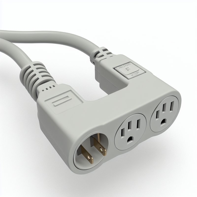 2ft NEMA 5-15P para 2 NEMA 5-15R Power Splitter Cord com Switch