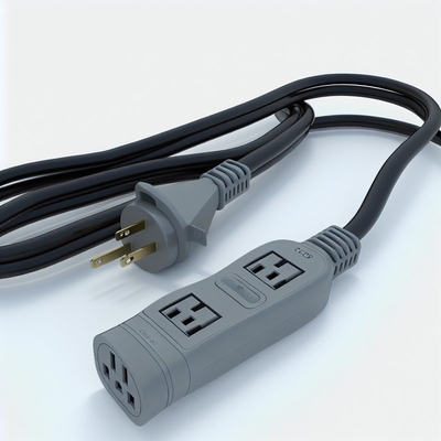 2ft NEMA 5-15P para 2 NEMA 5-15R Power Splitter Cord com Switch