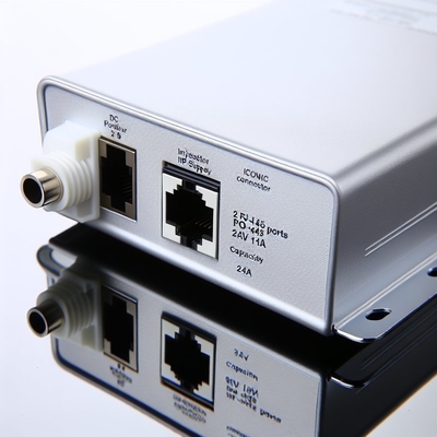 UK Plug 24V 1A POE Injector com 2 portas RJ45 para câmera IP