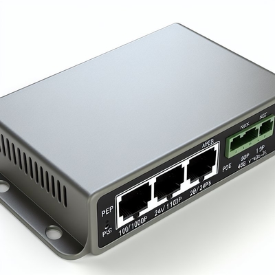Injetor POE passivo de 12V 24V 48V para câmaras IP 10/100/1000Mbps