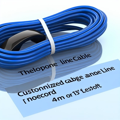 Cable telefónico RJ9 RJ11 RJ12 4P4C 28AWG PVC personalizado