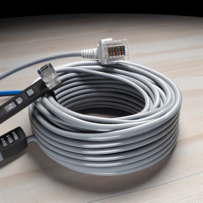 Cabo Telefônico CAT 3 RJ9 RJ11 RJ22 4-Condutores PVC Bobina Chata