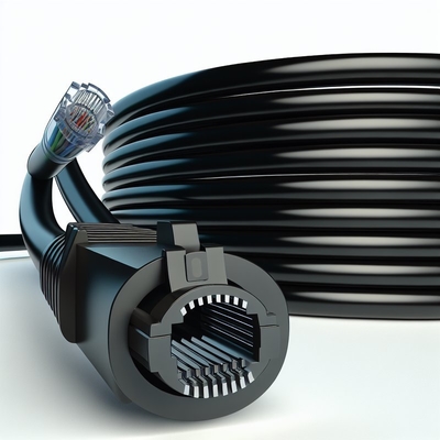 RJ11 RJ12 cabo telefónico espiral 6ft 24AWG 350MHz blindado