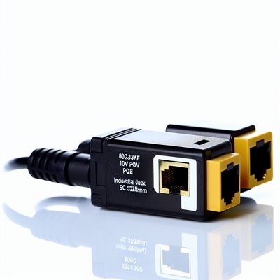 Divisor POE 802.3af 12V com Jack DC USB-C 100Mbps