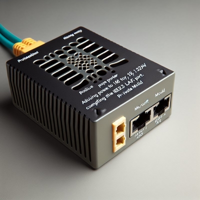 48V a 24V 12V 5V POE Splitter com 2 portas RJ45 1Gbps