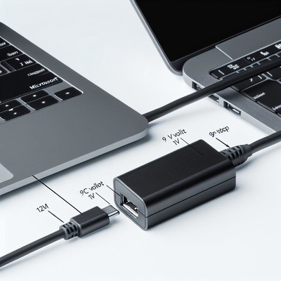 USB-C para DC Step Up Cable para Carregador de Roteador de Laptop 12V 20V