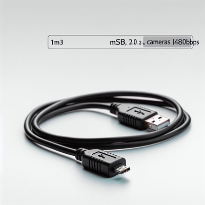 Mini USB 2.0 Cable 1m Transferência de dados de carregamento rápido para câmera MP3