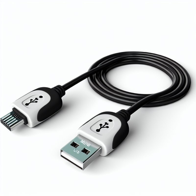 Mini USB 2.0 Cable 1m Transferência de dados de carregamento rápido para câmera MP3