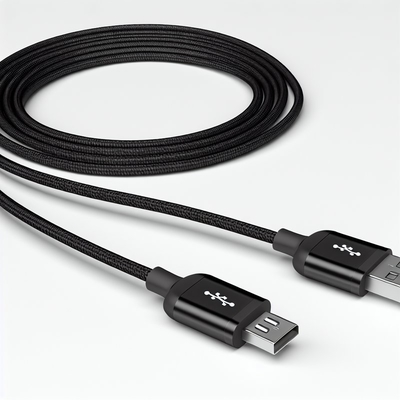 6ft Nylon Braided Micro USB Cable Transferência de dados de carregamento rápido