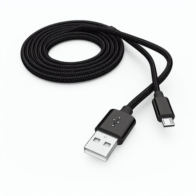 6ft Nylon Braided Micro USB Cable Transferência de dados de carregamento rápido