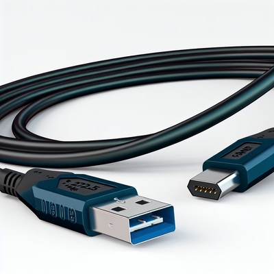 Cabo de dados USB 2.0 28AWG 1PR 20AWG 2C Homem para mulher 2A