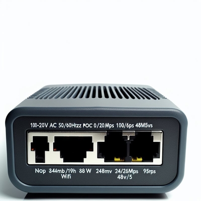 48V a 24V 12V 5V POE Splitter 10/100Mbps para Roteador WiFi