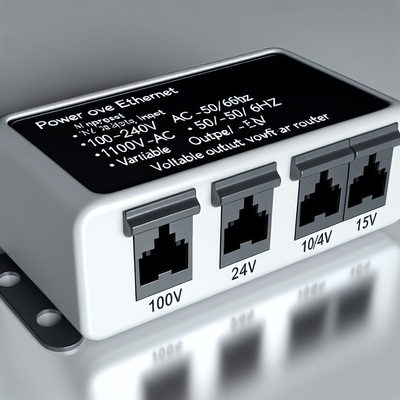 48V a 24V 12V 5V POE Splitter 10/100Mbps para Roteador WiFi