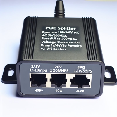 48V a 24V 12V 5V POE Splitter 10/100Mbps para Roteador WiFi