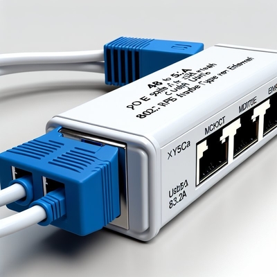 48V a 5V 2.4A PoE Splitter com saídas USB e RJ45 IEEE 802.3af