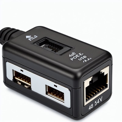 48V a 5V 2.4A PoE Splitter com saídas USB e RJ45 IEEE 802.3af
