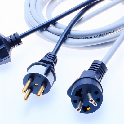 Cabo de alimentação EU Schuko 250V 16A H05VV-F 3G0.75mm2 com fios desencapados