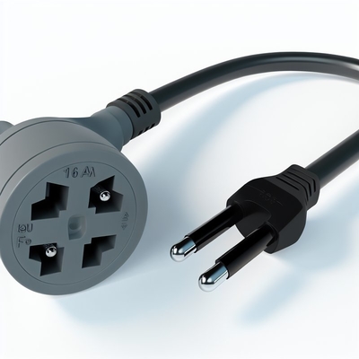 Cabo de alimentação EU Schuko 250V 16A H05VV-F 3G0.75mm2 com fios desencapados