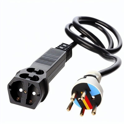 Cabo de alimentação EU CEE7/7 de 3 pinos com fios desencapados 220-240V