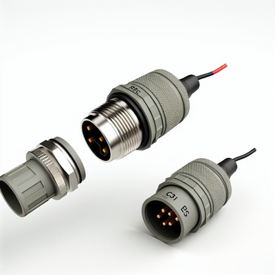 M12 IP67 Conector à prova d'água 3Pin Cabo de iluminação LED de macho para fêmea