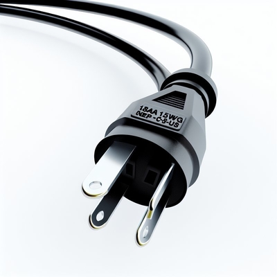 18AWG NEMA 1-15P a C7 US 2 cordão de alimentação de ponta