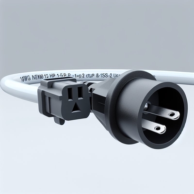 18AWG NEMA 1-15P a C7 US 2 cordão de alimentação de ponta