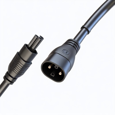 Cabo de alimentação C8 Macho para C7 Fêmea 0,8m 18AWG PVC Certificado ROHS