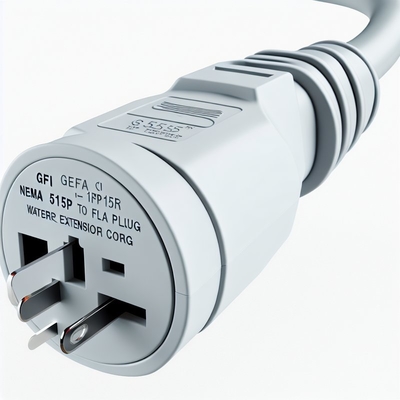 Cabo de extensão à prova d'água GFCI NEMA 5-15P para 5-15R IP53