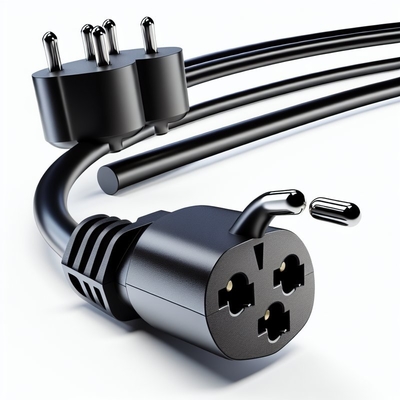 VDE Certified EU 3-Pin Power Cord com Schuko Plug