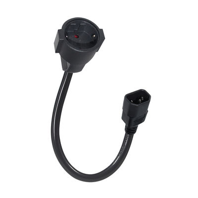 Cabo Adaptador de Alimentação IEC C14 para Schuko Fêmea 10A 250V H05VV-F