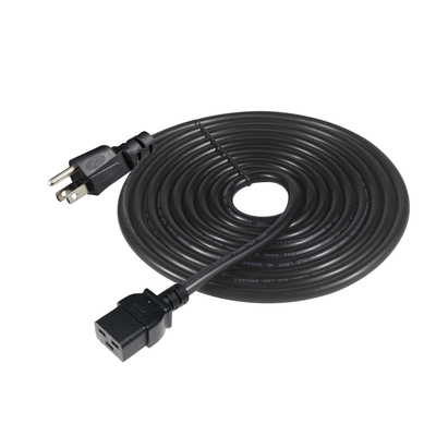 14AWG NEMA 5-15P to IEC C19 Power Cord for Servers and PDUs