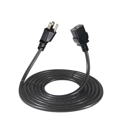 14AWG NEMA 5-15P to IEC C19 Power Cord for Servers and PDUs