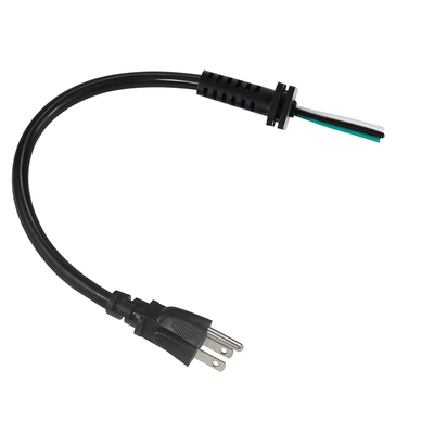 18AWG NEMA 5-15P to Stripped End Power Cord for Appliances