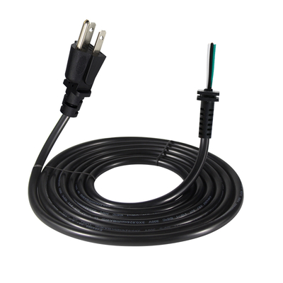 18AWG NEMA 5-15P to Stripped End Power Cord for Appliances