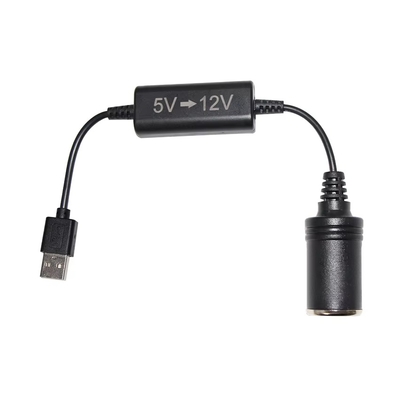 Adaptador de energia conversor USB Step-Up 5V com tomada de isqueiro para aparelhos veiculares