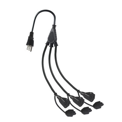 NEMA 5-15P para 3 vias 5-15R Power Splitter SJTW 16AWG