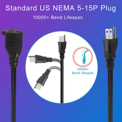 NEMA 5-15P para 3 vias 5-15R Power Splitter SJTW 16AWG