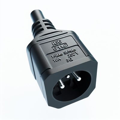 IEC C14 para Schuko Female Adaptador de Energia Cable 10A 250V H05VV-F 3G