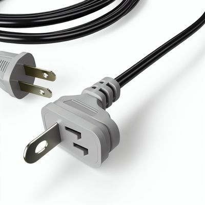 Cordão de extensão de energia de três pontas para computadores e aparelhos
