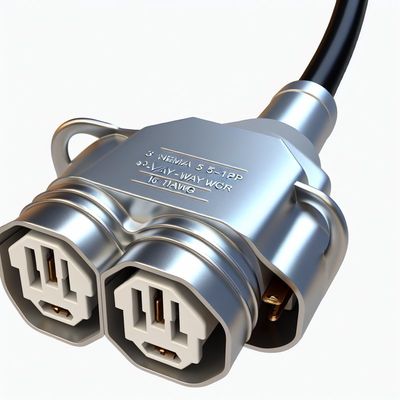 NEMA 5-15P para 3 vias 5-15R Power Splitter SJTW 16AWG